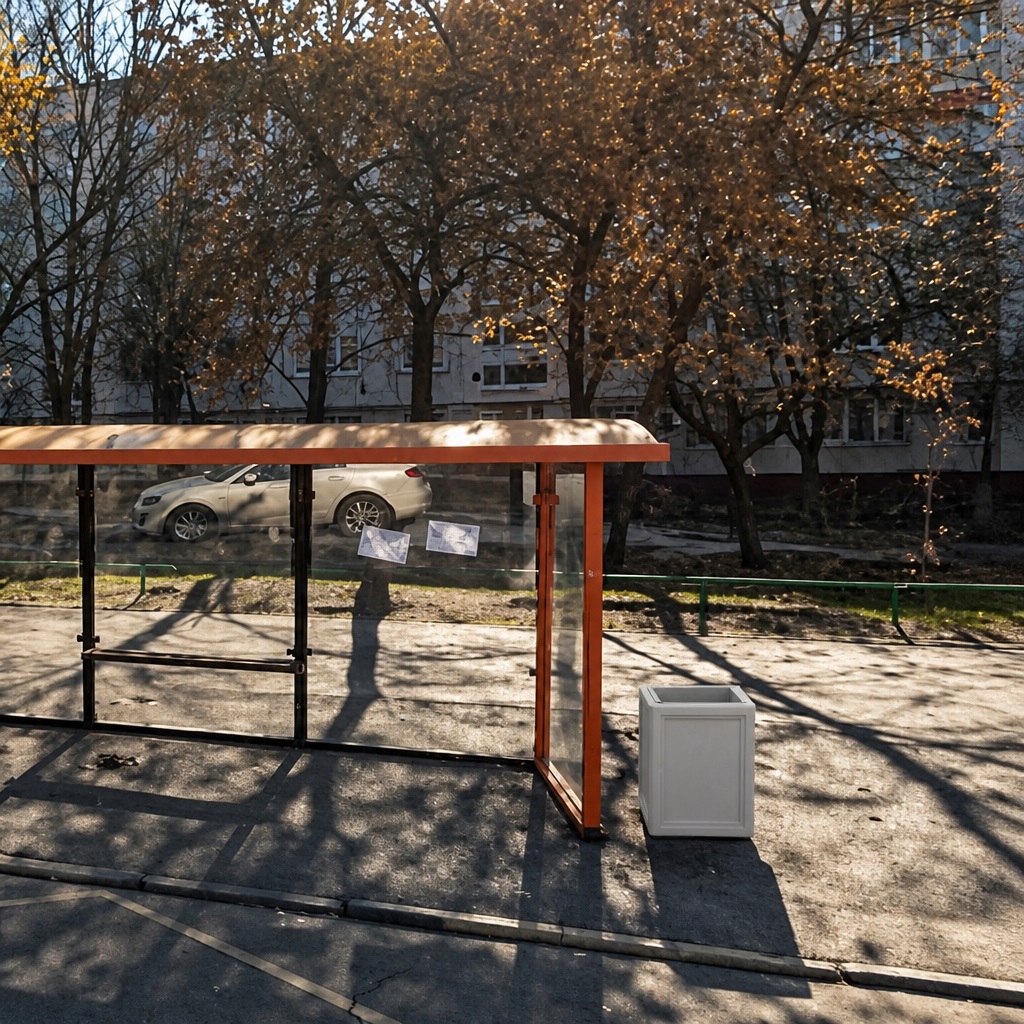 Бетонная урна с рельефом