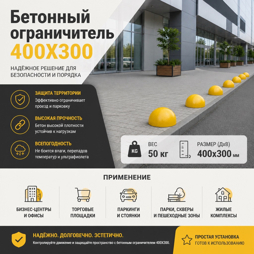 Бетонные ограничители парковки