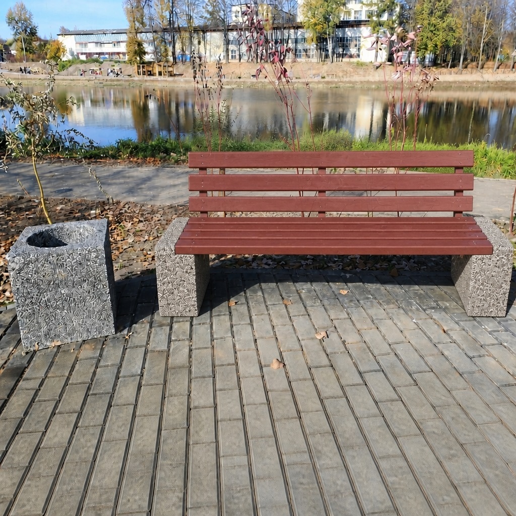 Скамейка бетонная уличная